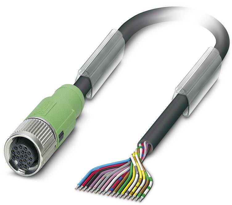 Phoenix Contact 1555363 Sensor-/Aktor-Steckverbinder, konfektioniert M12 Buchse, gerade 5.00 m Polzahl Sensoren: 17 1 St.