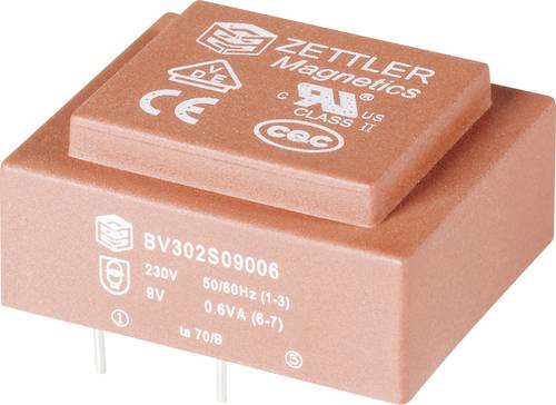 Zettler Magnetics 715811 Printtransformator 1 x 230V 1 x 6 V/AC 0.60 VA 100mA