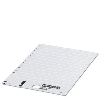 Ein weißes Indexkartensystem mit zehn nummerierten Reihen von 1 bis 10, Markenlogo unten. Ideal für organisierte Notizen.