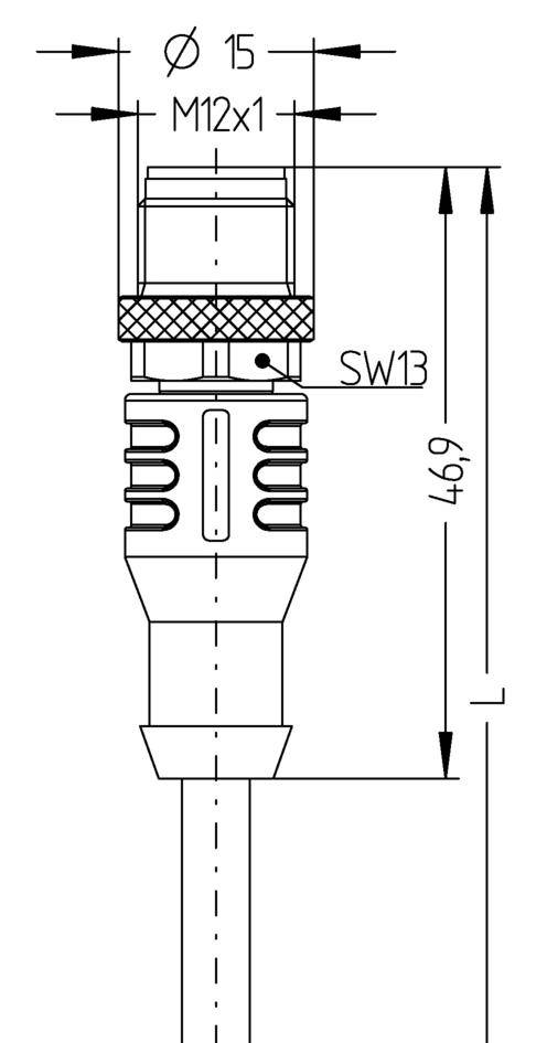 Escha 8043818 Sensor-/Aktor-Steckverbinder, konfektioniert M12 Stecker, gerade 5.00m Polzahl Sensoren: 4 1St.