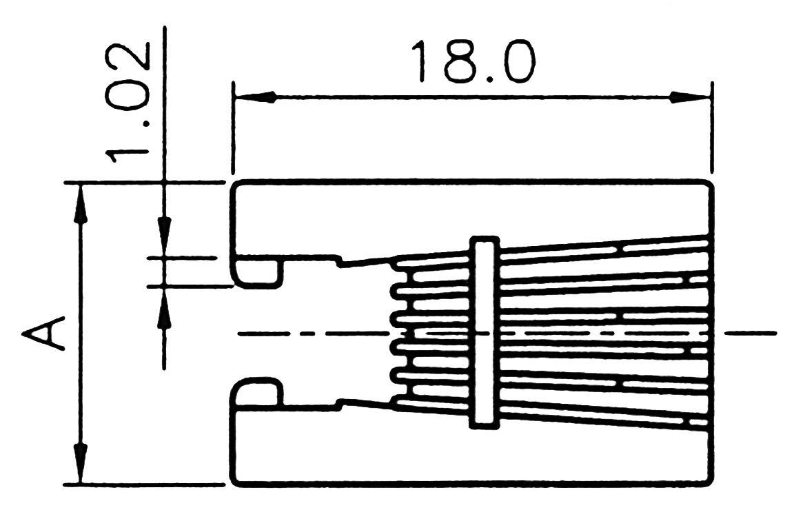 TRU Components TC-A-20042/LP-203 Modulare Einbaubuchse 1586525 Buchse, Einbau horizontal Polzahl Sensoren 8P8C