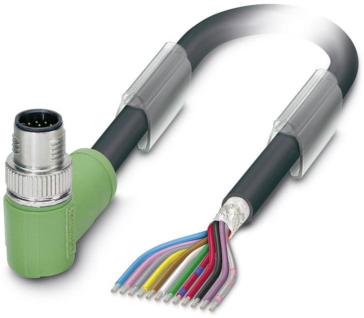 Phoenix Contact 1430080 Sensor-/Aktor-Steckverbinder, konfektioniert M12 Stecker, gewinkelt 1.50 m Polzahl Sensoren: 12 1 St.