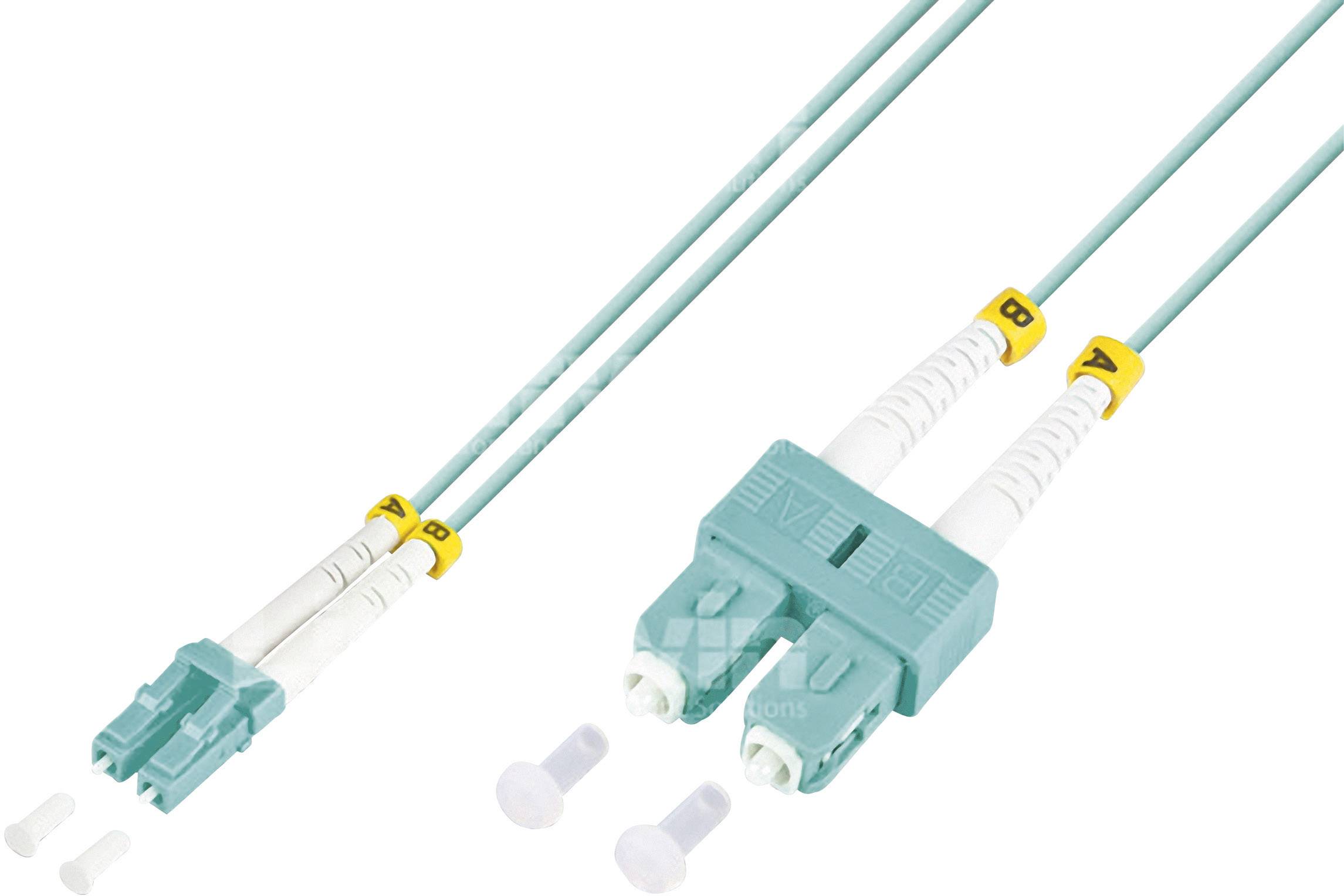 Lightwin LDP-50 LC-SC 3.0 OM3 Glasfaser LWL Anschlusskabel 3.00 m Orange [1x LC-Stecker - 1x SC-Stecker] 50/125 µ Multimode OM3