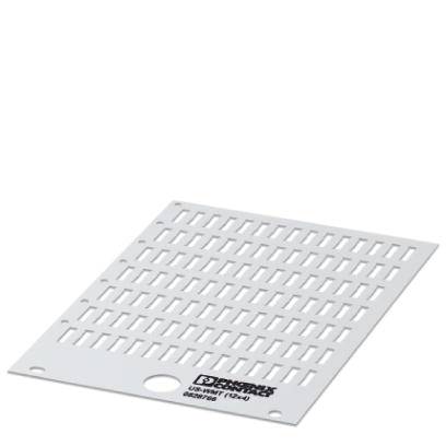 Metallgitter mit rechteckigen Öffnungen und Aufschrift 'USM Haller'. Verwendet zur Belüftung oder als Design-Element.