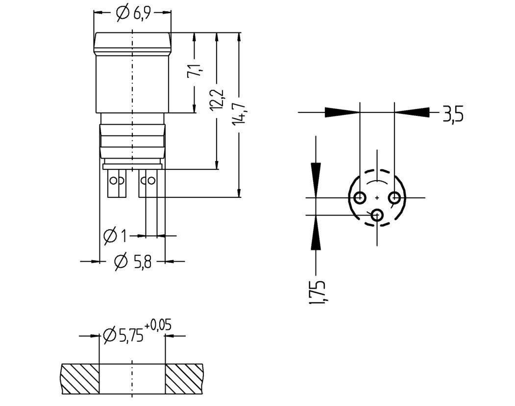 Escha 8008163 Sensor-/Aktor-Einbausteckverbinder M8 Stecker, Einbau Polzahl Sensoren: 3