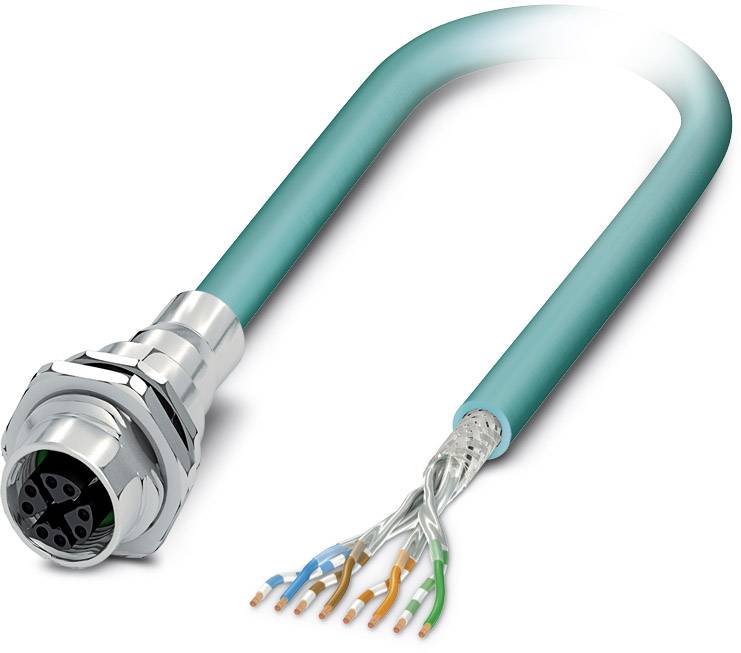 Phoenix Contact 1424135 Sensor-/Aktor-Einbausteckverbinder M12 Buchse, Einbau 0.50 m Polzahl Sensoren: 8 1 St.