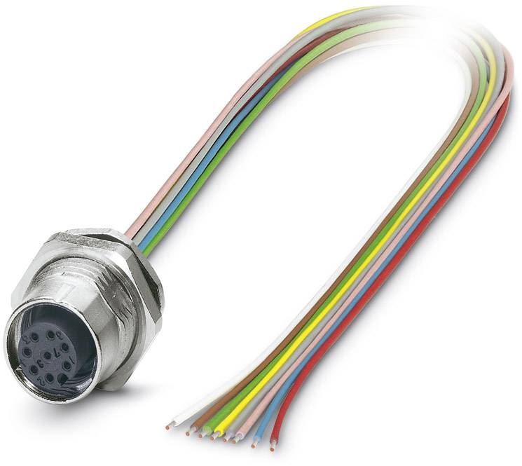 Phoenix Contact 1419690 Sensor-/Aktor-Einbausteckverbinder M12 Buchse, Einbau 0.50m Polzahl Sensoren: 8 1St.