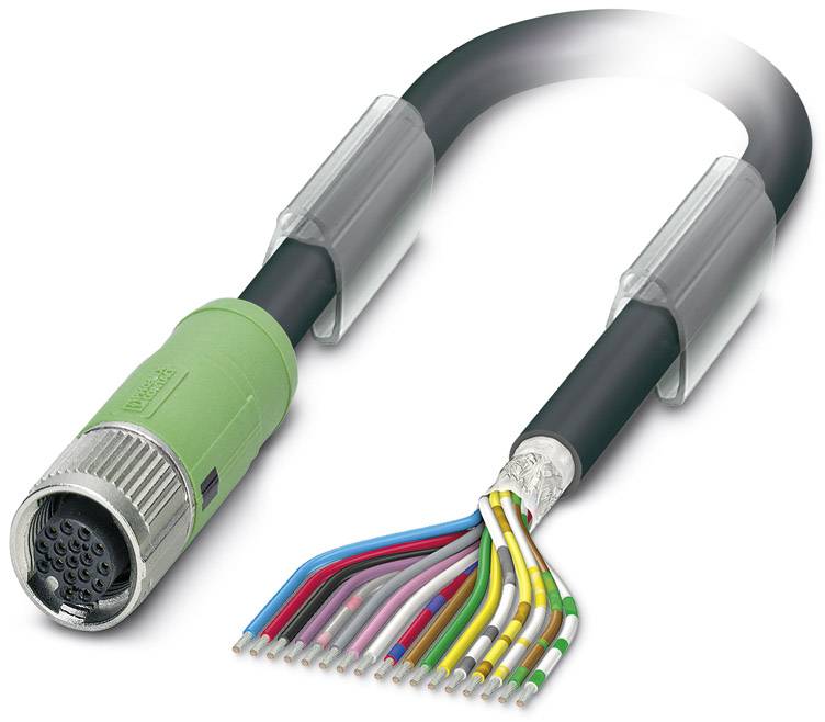 Phoenix Contact 1430297 Sensor-/Aktor-Steckverbinder, konfektioniert M12 Buchse, gerade 3.00 m Polzahl Sensoren: 17 1 St.
