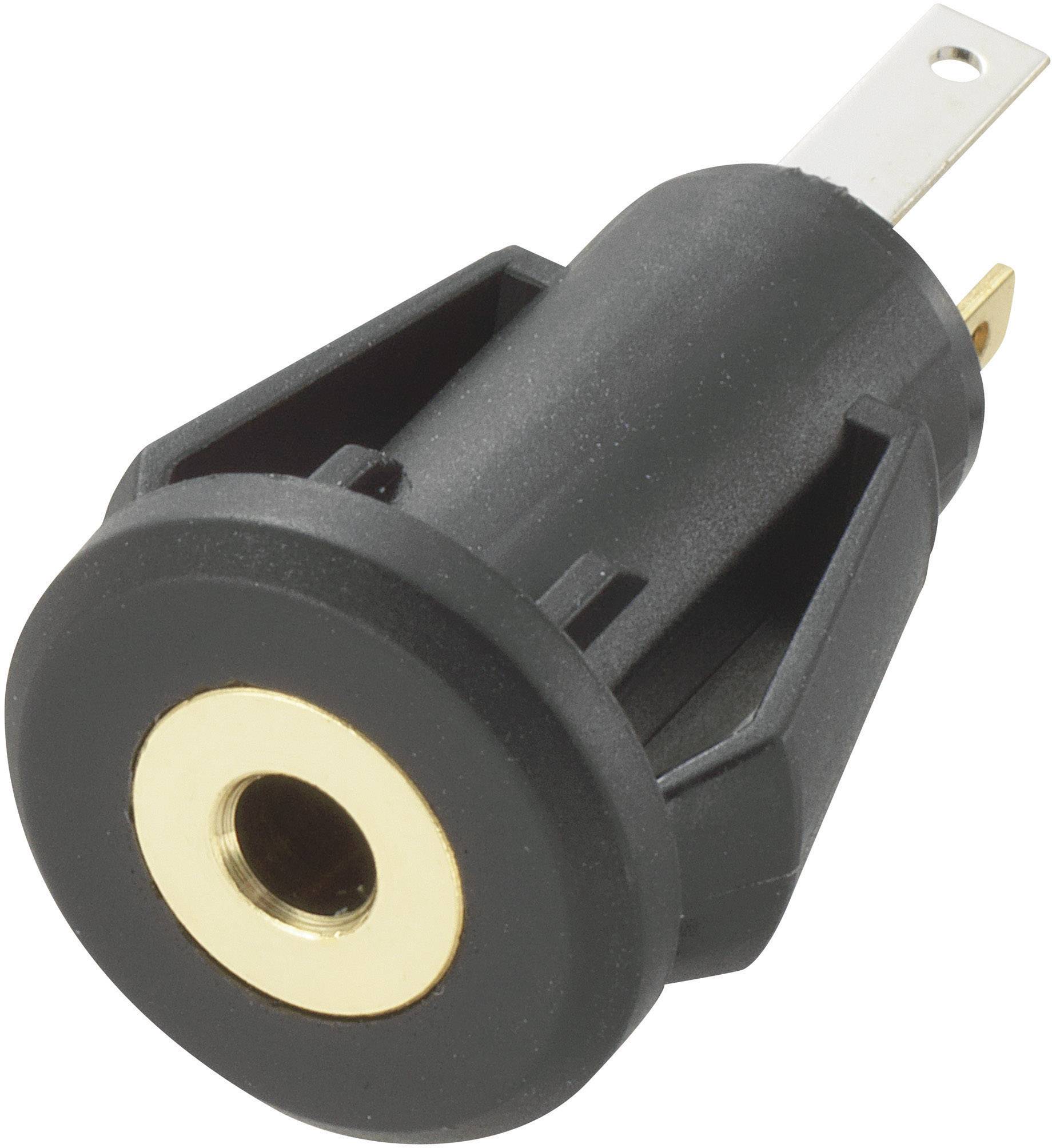 TRU COMPONENTS 716853 Klinken-Steckverbinder 2.5mm Buchse, Einbau vertikal Polzahl: 3 Stereo Schwarz