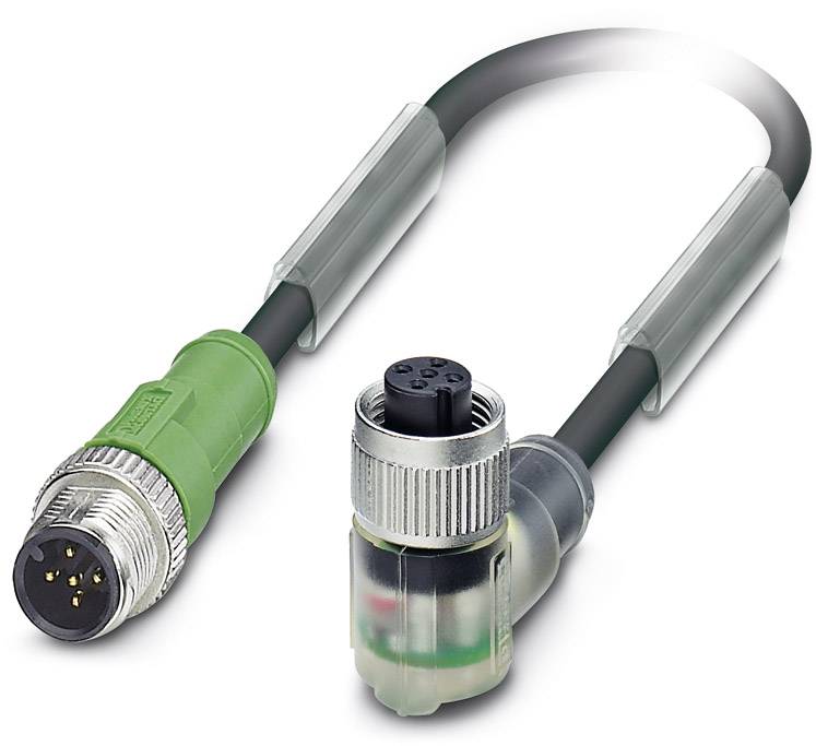 Phoenix Contact 1694651 Sensor-/Aktor-Steckverbinder, konfektioniert M12 Stecker, gerade, Buchse, gewinkelt 1.50m Polzahl