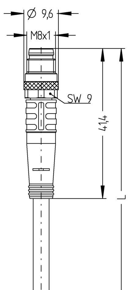 Escha 8043754 Sensor-/Aktor-Steckverbinder, konfektioniert M8 Stecker, gerade 2.00 m Polzahl Sensor