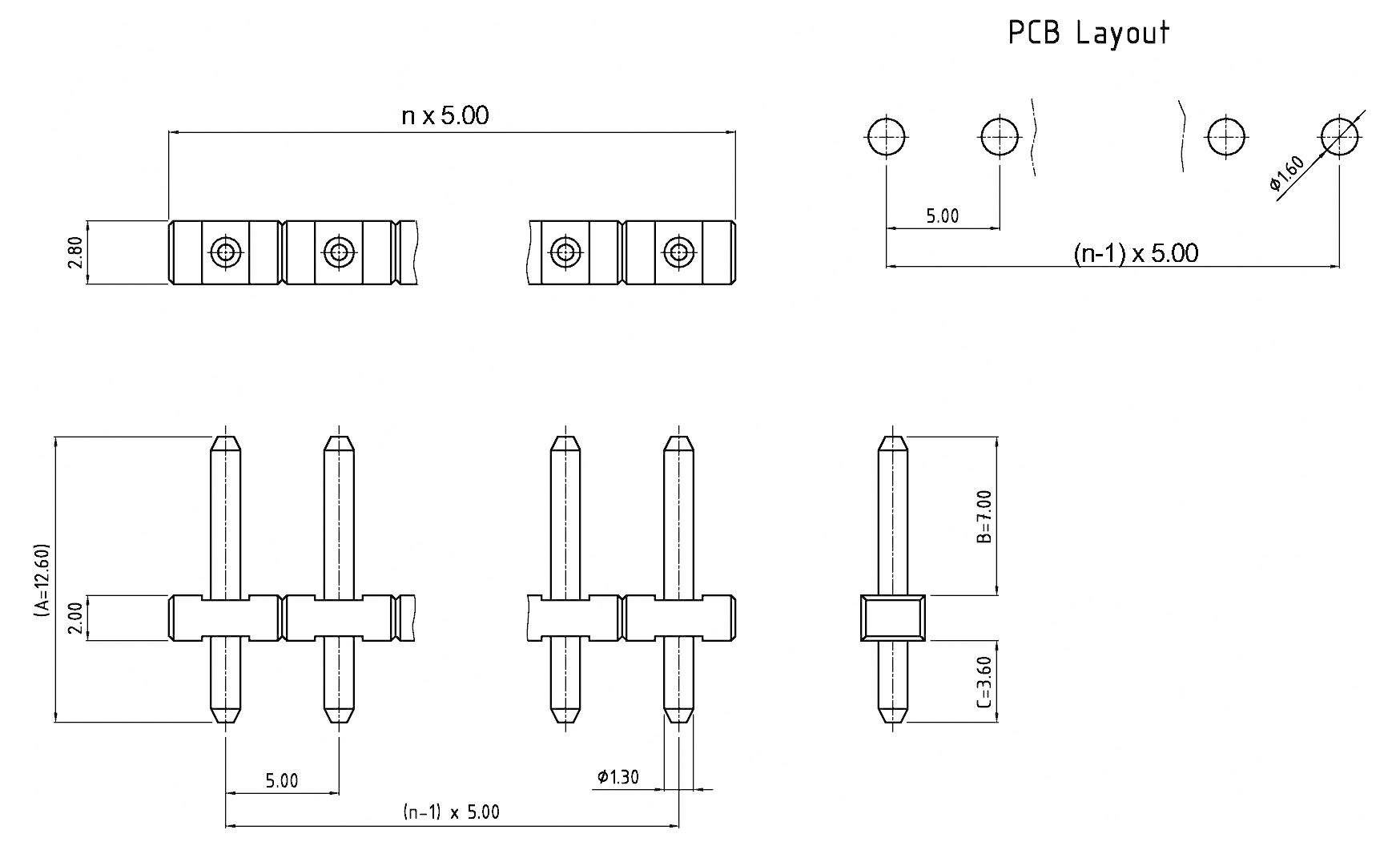 W & P Products Stiftleiste (Präzision) Anzahl Reihen: 1 Polzahl je Reihe: 10 823-10-5-1-1