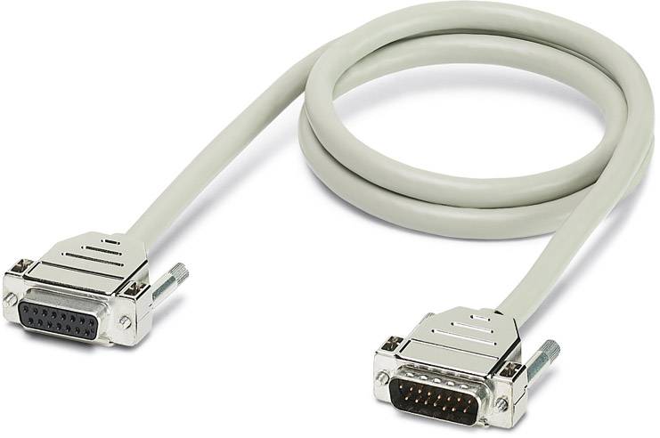 Ein graues serielles Kabel mit zwei DB9-Steckverbindern.