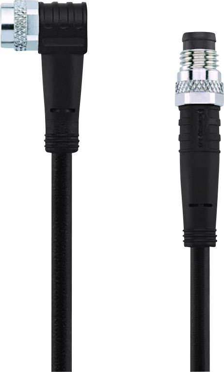 Escha 8044026 Sensor-/Aktor-Steckverbinder, konfektioniert M8 Stecker, gerade, Buchse, gewinkelt 2.