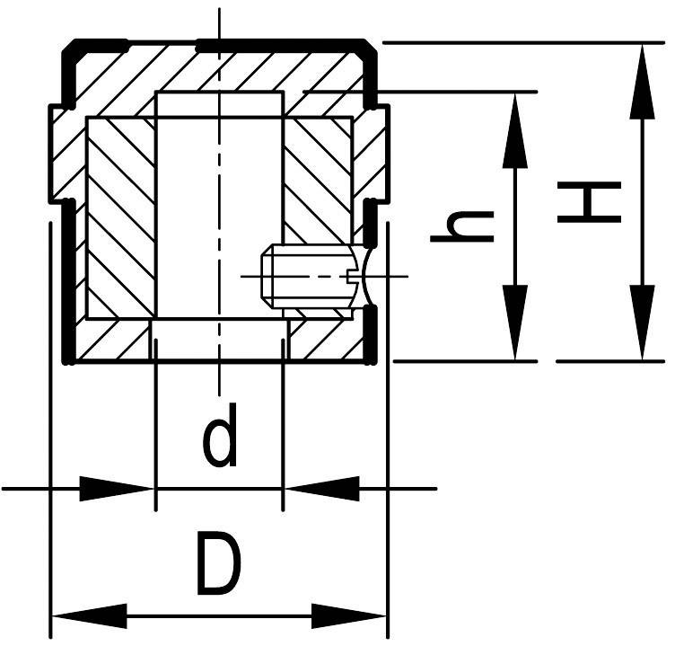 OKW A1416449 A1416449 Drehknopf Aluminium (Ø x H) 15.9mm x 15mm 1St.