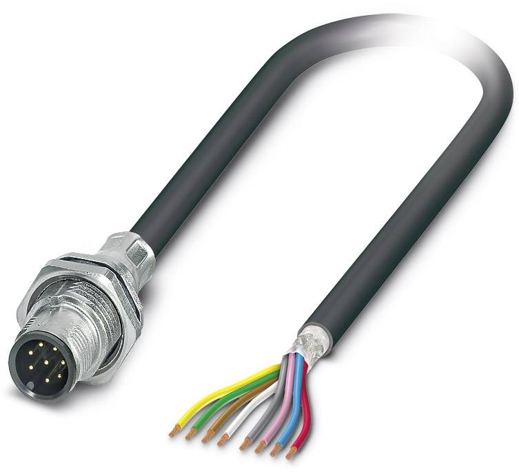 Phoenix Contact 1419425 Sensor-/Aktor-Einbausteckverbinder M12 Stecker, Einbau 1.00m Polzahl Sensoren: 8 1St.