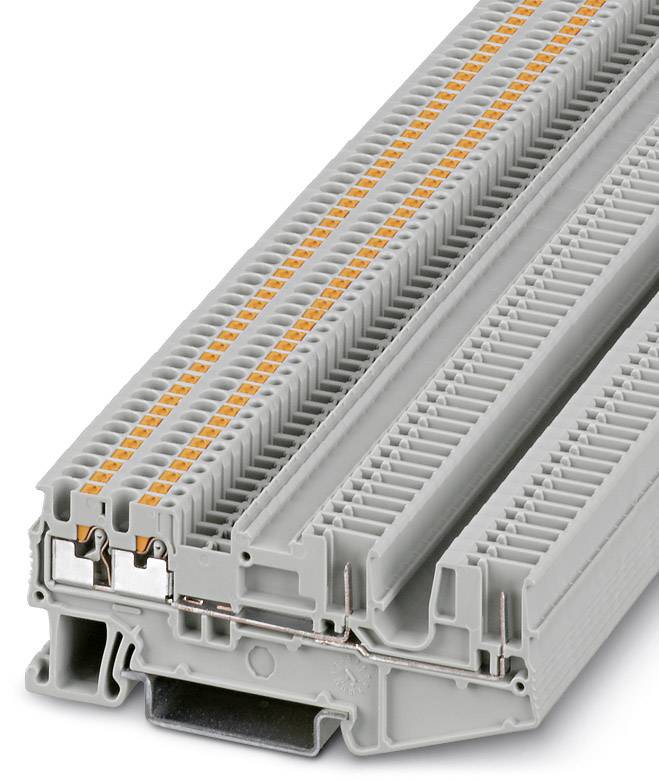 Phoenix Contact 3212390 Durchgangsreihenklemme 3.5mm Schnellanschluss Grau 50St.