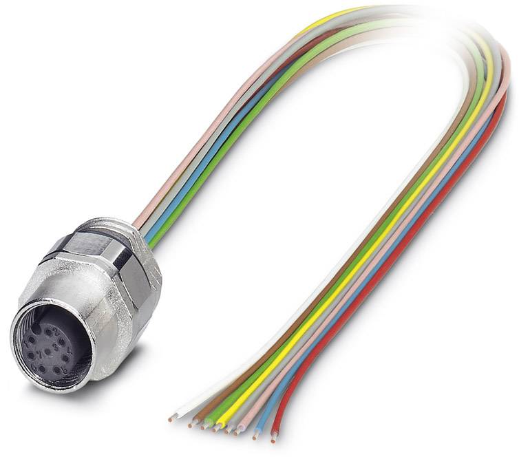 Phoenix Contact 1513761 Sensor-/Aktor-Einbausteckverbinder M12 Buchse, Einbau 0.50 m Polzahl Sensor