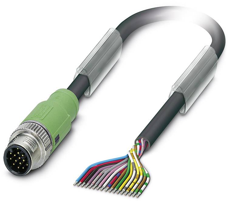 Phoenix Contact 1430695 Sensor-/Aktor-Steckverbinder, konfektioniert M12 Stecker, gerade 1.50 m Polzahl Sensoren: 17 1 St.