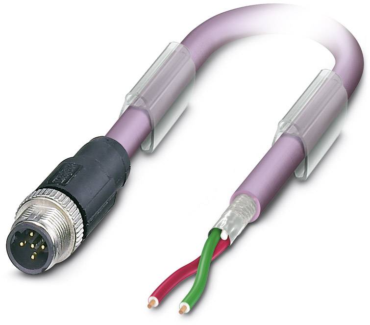 Phoenix Contact 1507256 Sensor-/Aktor-Datensteckverbinder, konfektioniert M12 Stecker, gerade 5.00 m Polzahl Sensoren: 2 1 St.