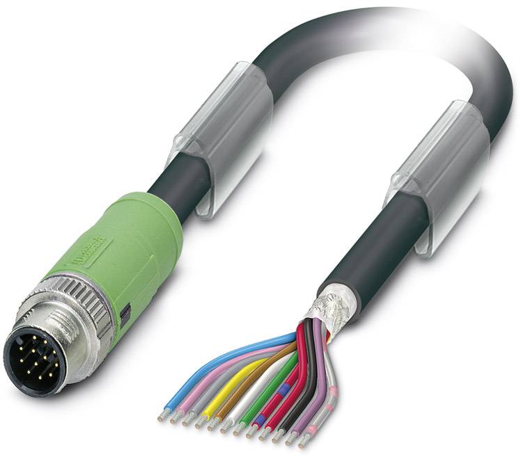 Phoenix Contact 1430064 Sensor-/Aktor-Steckverbinder, konfektioniert M12 Stecker, gerade 5.00m Polzahl Sensoren: 12 1St.