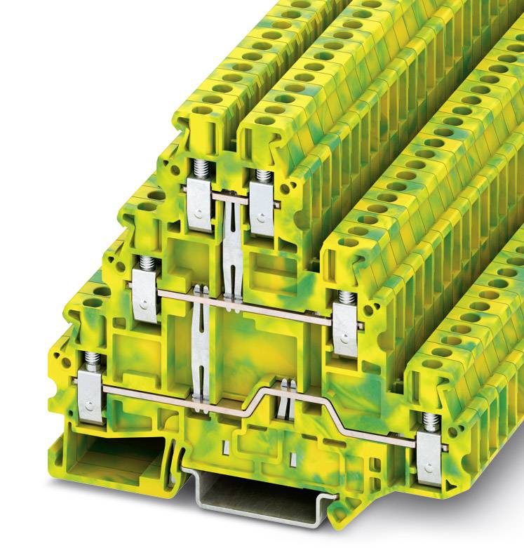 Phoenix Contact 3214275 Dreistock-Schutzleiterklemme 5.2 mm Schrauben Grün, Gelb 50 St.