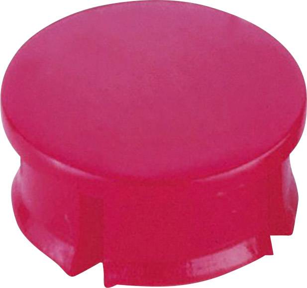 Roter Plastikdeckel in runder Form, vermutlich von einer Plastikflasche.
