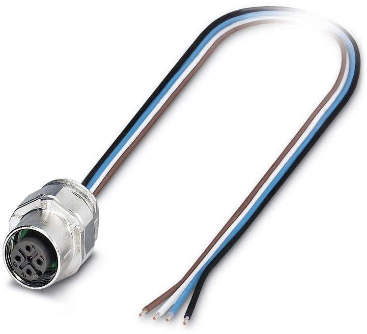 Phoenix Contact 1523447 Sensor-/Aktor-Einbausteckverbinder M12 Buchse, Einbau 0.50 m Polzahl Sensoren: 4 1 St.