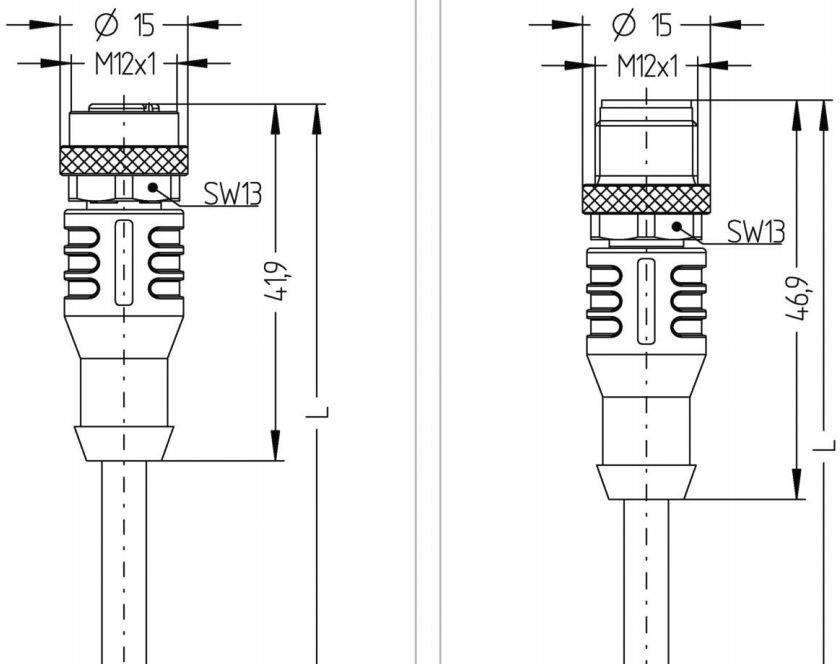 Escha 8044041 Sensor-/Aktor-Steckverbinder, konfektioniert M12 Stecker, gerade, Buchse, gerade 2.00m Polzahl Sensoren: 4 1St.