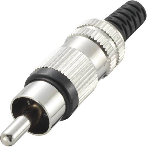TRU Components 719282 Cinch-Steckverbinder Stecker, gerade Polzahl: 2 Schwarz