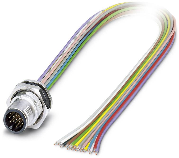 Phoenix Contact 1419726 Sensor-/Aktor-Einbausteckverbinder M12 Stecker, Einbau 0.50 m Polzahl Sensoren: 17 1 St.