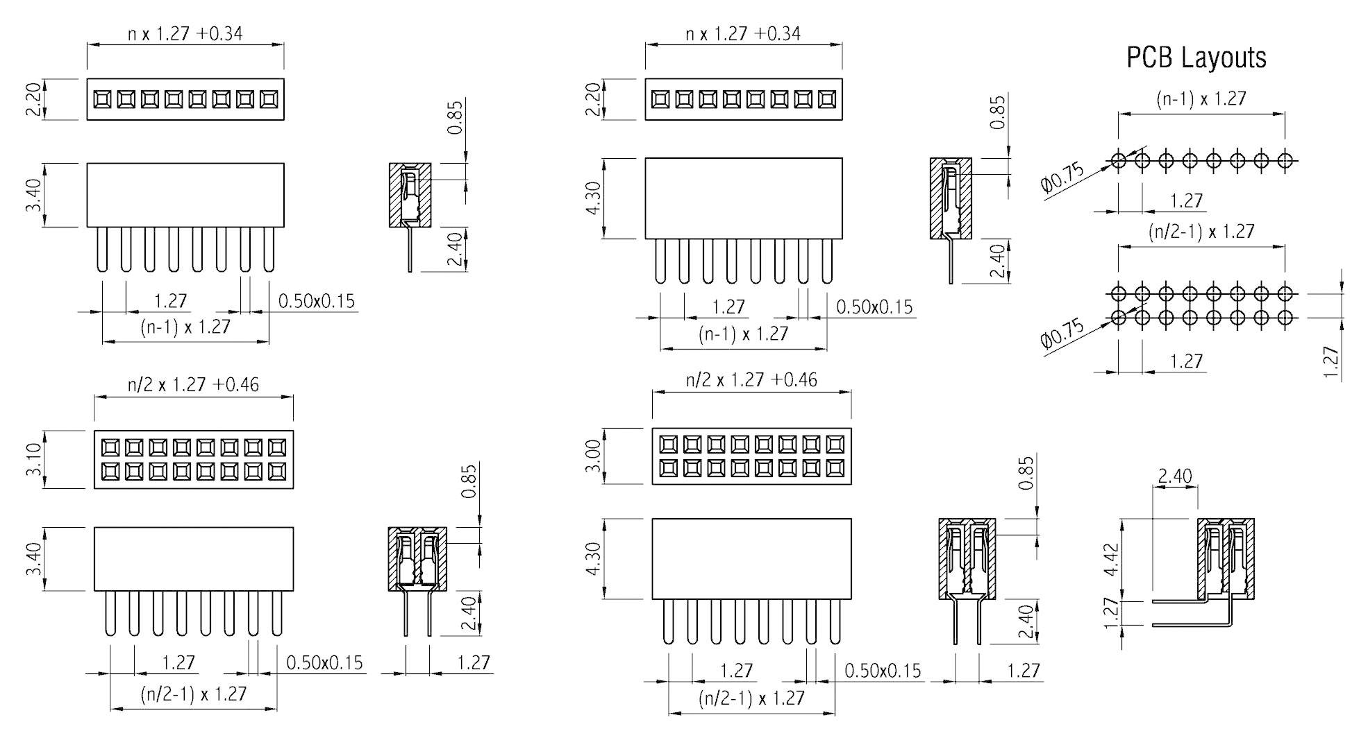 W & P Products Buchsenleiste (Standard) Anzahl Reihen: 1 Polzahl je Reihe: 4 605-004-1-1-2-00