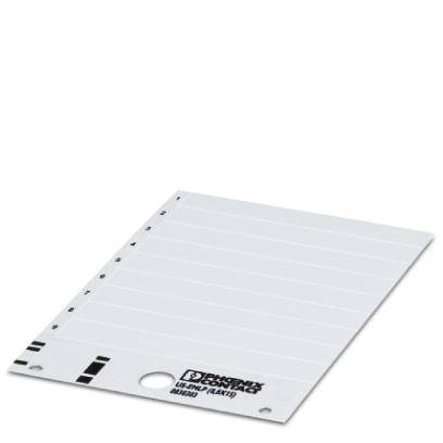 Ein weißes Papier mit perforierten Kanten und einer Lochung am unteren Rand, nützlich für die Organisation in Ordnern.