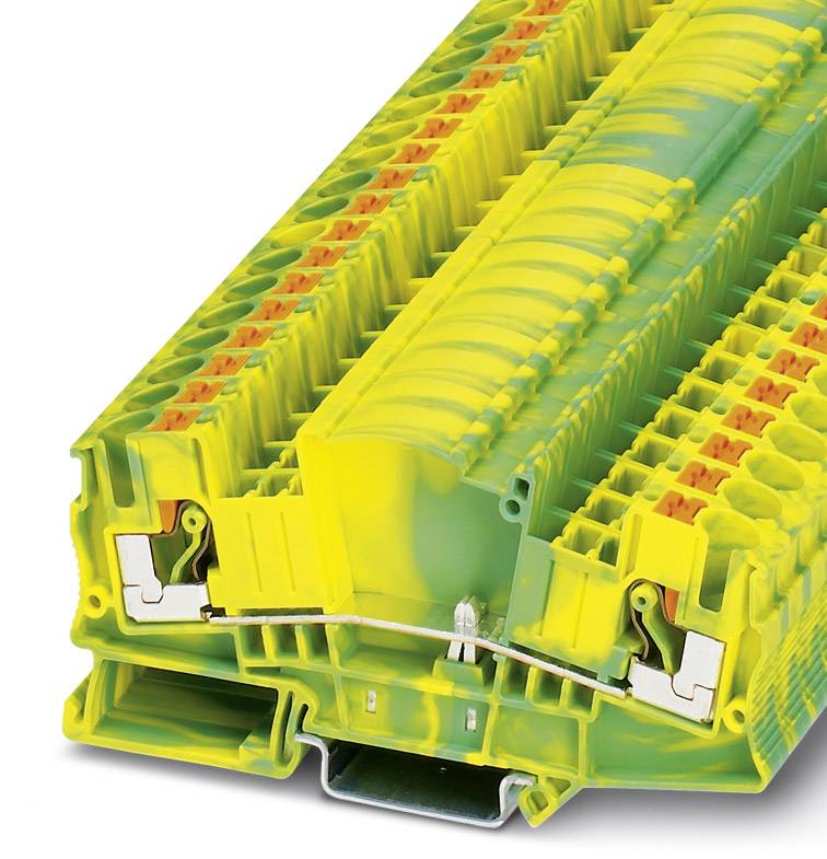 Phoenix Contact 3212196 Dreistock-Schutzleiterklemme 8.2 mm Schnellanschluss Grün, Gelb 50 St.