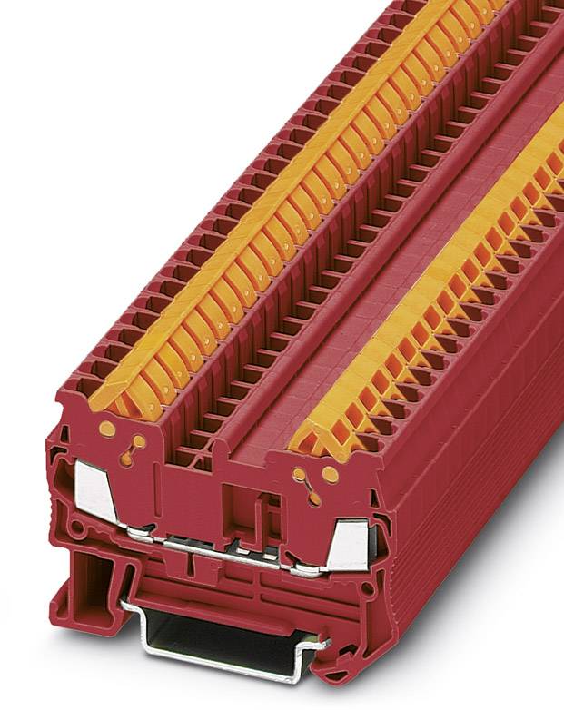 Phoenix Contact 3206254 Durchgangsklemme 5.2 mm Schnellanschluss Rot 50 St.