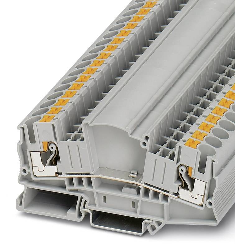 Phoenix Contact 3212183 Durchgangsklemme 8.2mm Schnellanschluss Grau 50St.