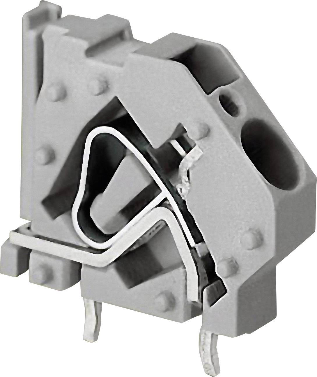 WAGO 745-831 Federkraftklemmblock 6.00mm² Polzahl 1 Grau