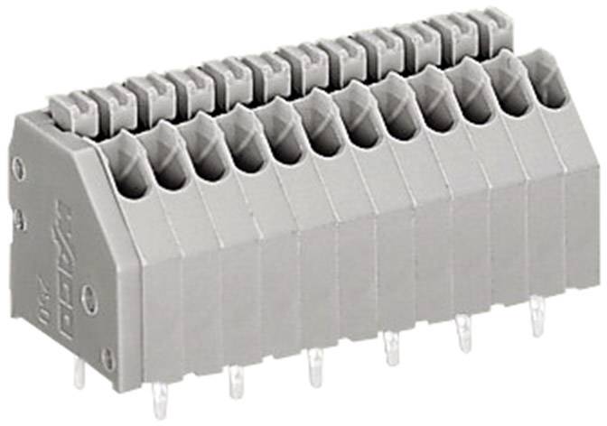 WAGO 250-404 Federkraftklemmblock 0.50 mm² Polzahl 4 Grau