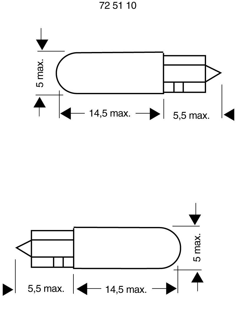 Barthelme 00561201 Glassockellampe 12V 1W W2x4.6d Klar