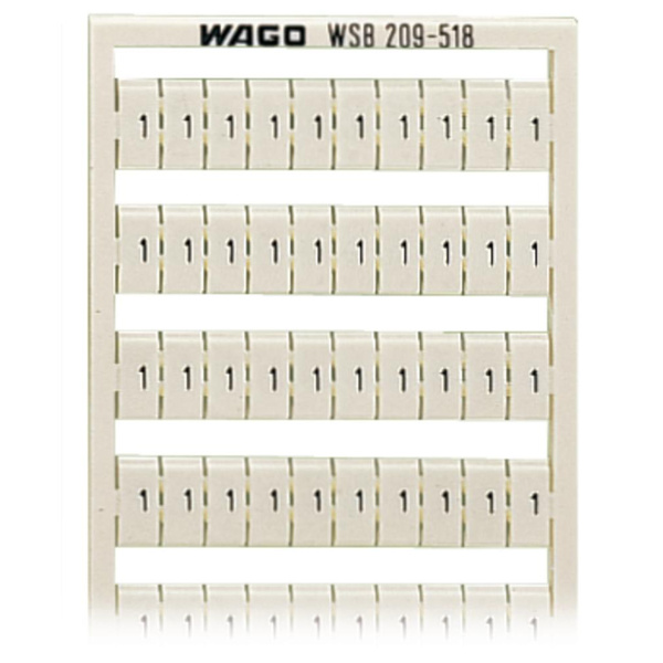 WAGO 209-518 Bezeichnungskarten Aufdruck: 1, 2 5St.