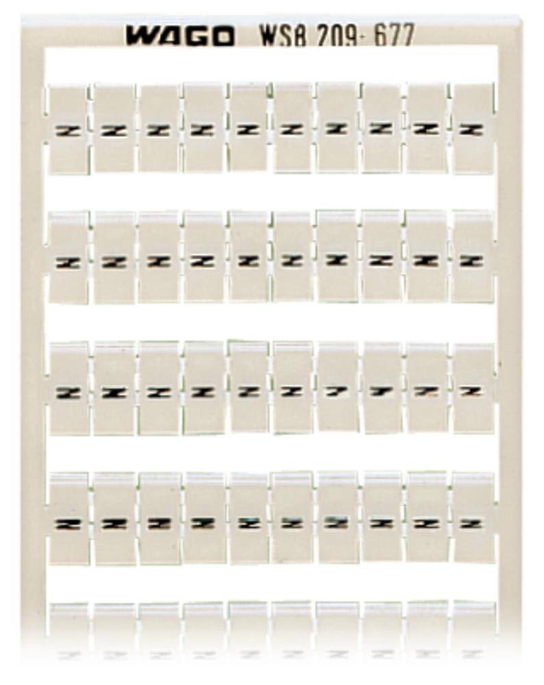 Vorlage mit 50 einzeln beschriftbaren Plättchen für Beschriftungs- oder Markierungssysteme von Wago.