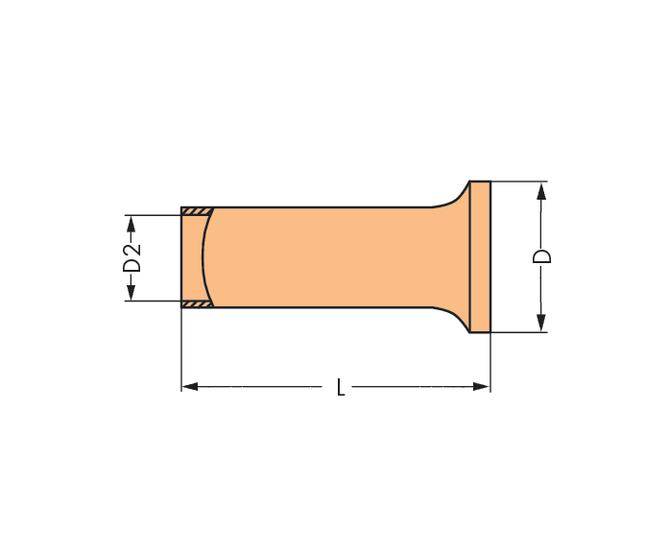 WAGO 216-103 Aderendhülse 1mm² Unisoliert Metall 1000St.
