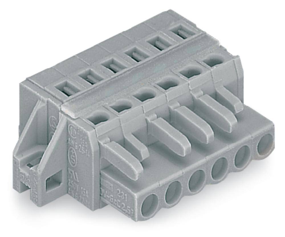 WAGO Buchsengehäuse-Kabel 231 Polzahl Gesamt 16 Rastermaß: 5 mm 231-116/027-000 10 St.
