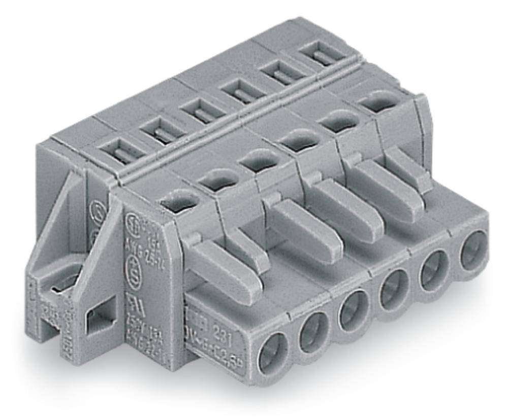 WAGO Buchsengehäuse-Kabel 231 Polzahl Gesamt 8 Rastermaß: 5 mm 231-108/031-047 50 St.