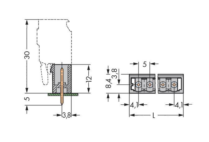 WAGO Stiftleiste (Standard) 300 Polzahl Gesamt 12 Rastermaß: 5 mm 231-172/001-000 100 St.