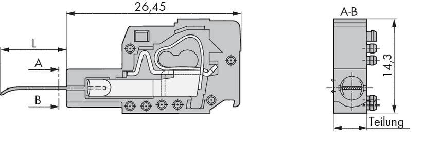 WAGO Buchsengehäuse-Platine 300 Polzahl Gesamt 1 Rastermaß: 7.50mm 231-161 100St.