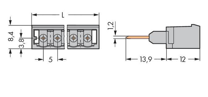 WAGO Stiftleiste (Standard) 300 Polzahl Gesamt 4 Rastermaß: 5 mm 231-164/003-000 200 St.