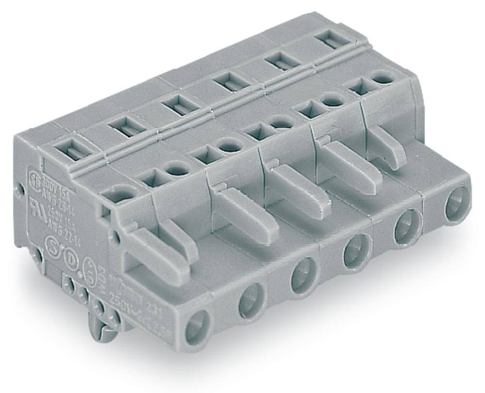 WAGO Buchsengehäuse-Kabel 231 Polzahl Gesamt 8 Rastermaß: 7.50 mm 231-208/008-000 25 St.
