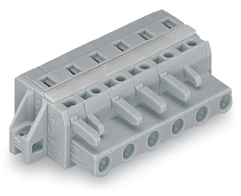 WAGO Buchsengehäuse-Kabel 231 Polzahl Gesamt 11 Rastermaß: 7.50mm 231-211/027-000 10St.