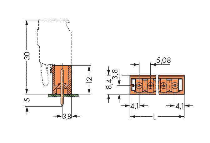 WAGO Stiftleiste (Standard) 300 Polzahl Gesamt 2 Rastermaß: 5.08 mm 231-332/001-000 200 St.